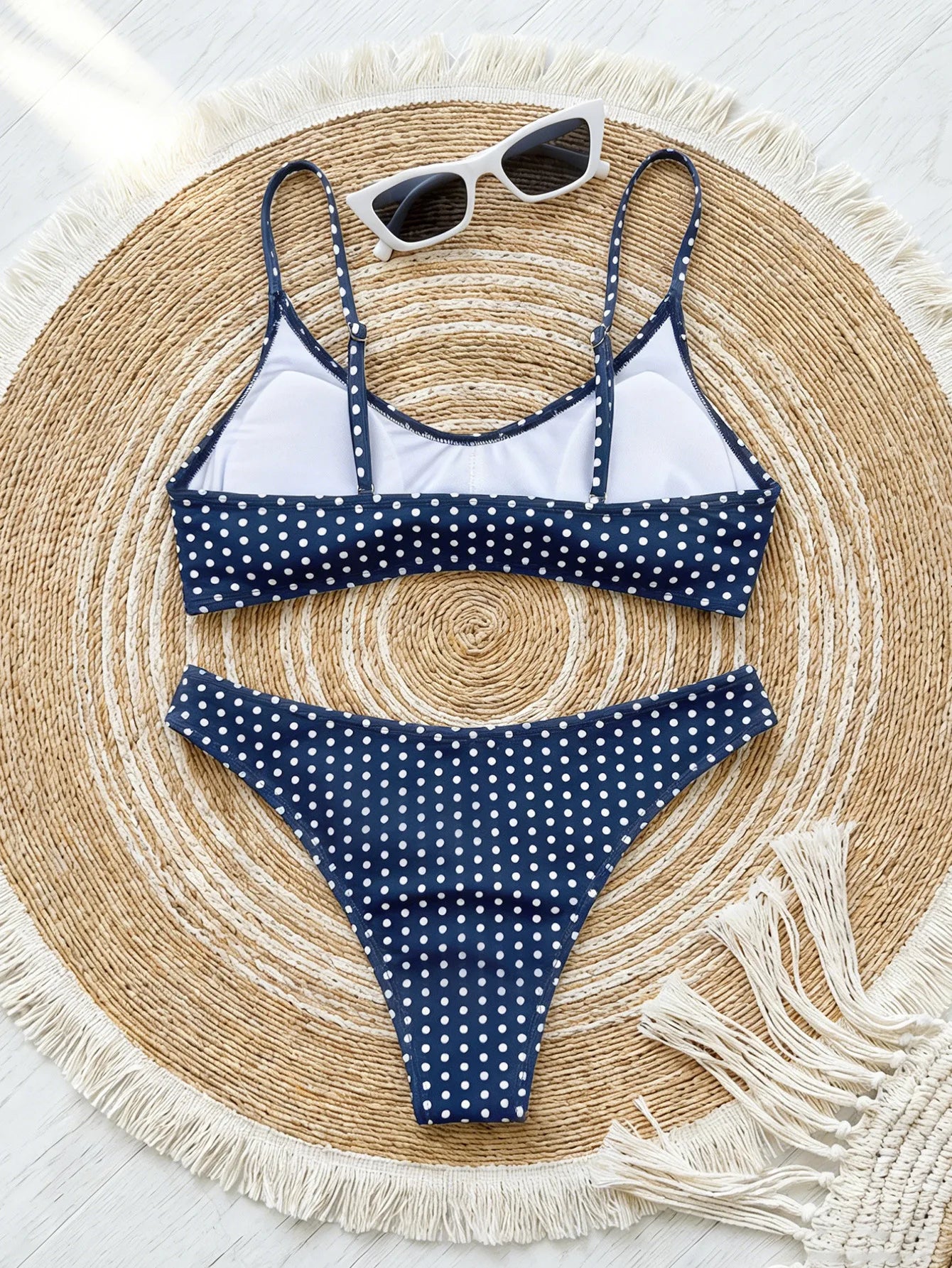 2026 Sexy Polka Dot Print Bikini Set for Women Quick Dry Low Waist Push Up Swimwear Beach Vacation Bathing Suits for Females