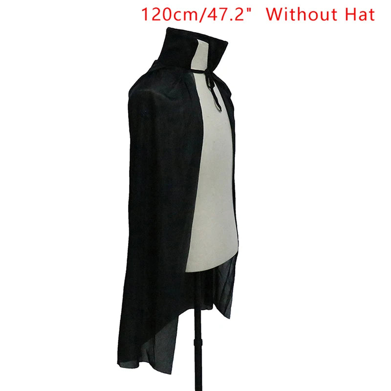 Halloween Costume For Men Woman Kids Female Girl Boy Adult Death Scary Devil Role Red Black Witch Vampire Long Cape Cloak Hooded
