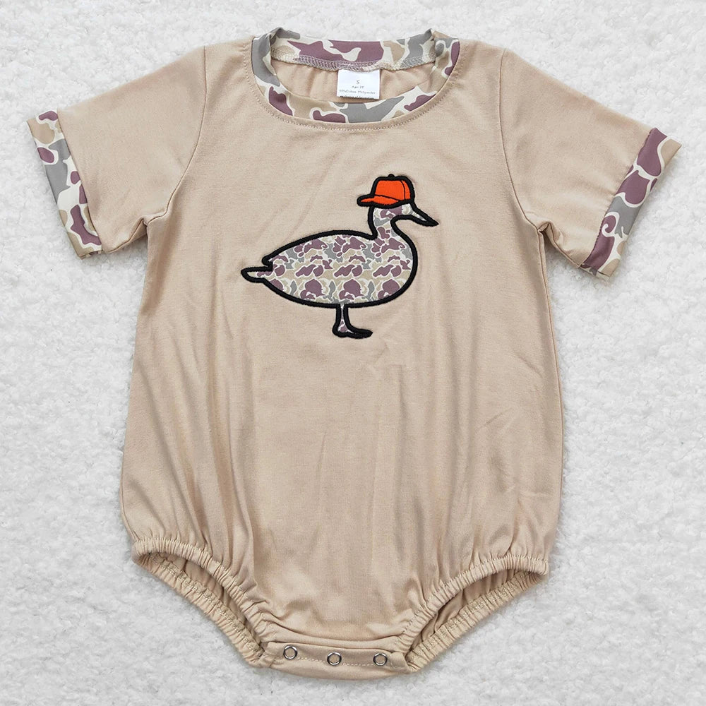 Boutique Infant Baby Boys Rompers Camo Branches Short Sleeve Bubble Rompers Fashion Toddler Boys Rompers One-Piece Jumpsuits New
