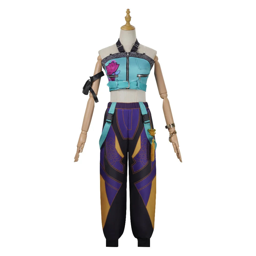 Halloween Fancy Dress Adult Kids Street Hip Hop Role Play Outfit 3 Styles Printed Crop Top Skirt Shorts Idol Stage Costume