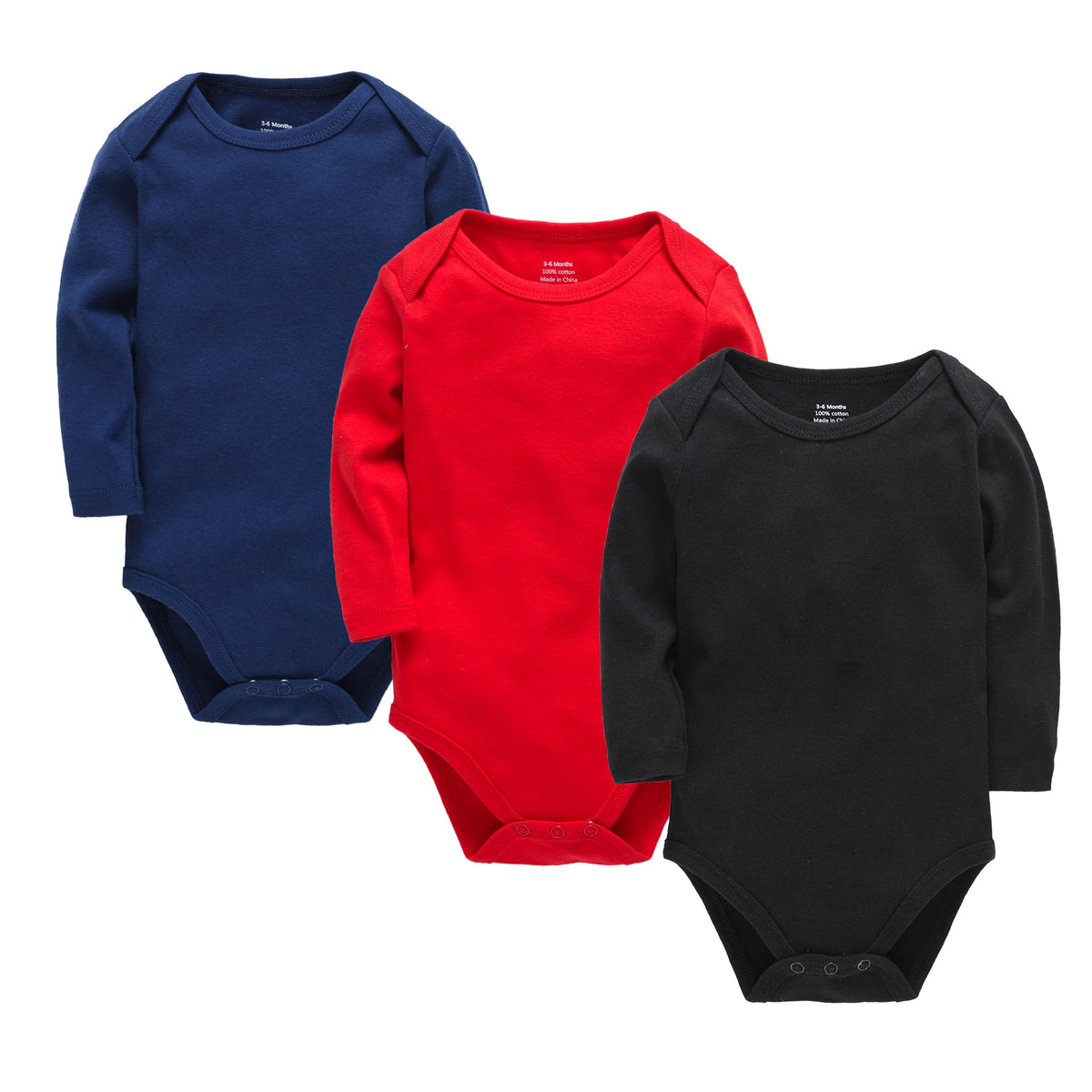 Honeyzone 3PCS Black Baby Boy Clothes Sets Long Sleeve Bodysuit Cotton Soft Jumpsuits Underwear Newborn Loungewear Infant Outfit