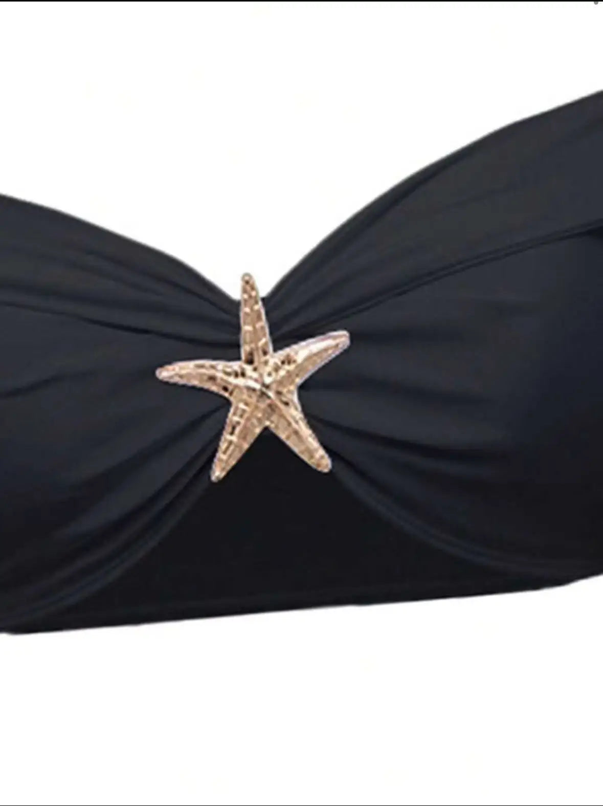 New Women's Clothing Starfish Bikinis Sets Solid Color Swimsuit Long Skirt Three Piece Simple Style Temperament Simple Style