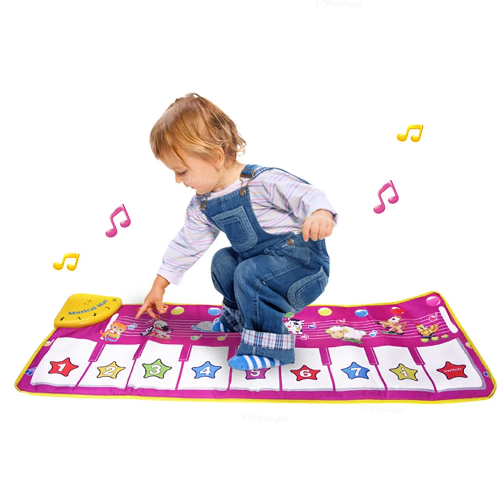 Kids Musical Carpet Baby Toddlers Fitness Keyboard Piano Mat Music Play Instrument Montessori Education Toys Gift for Girl Boy