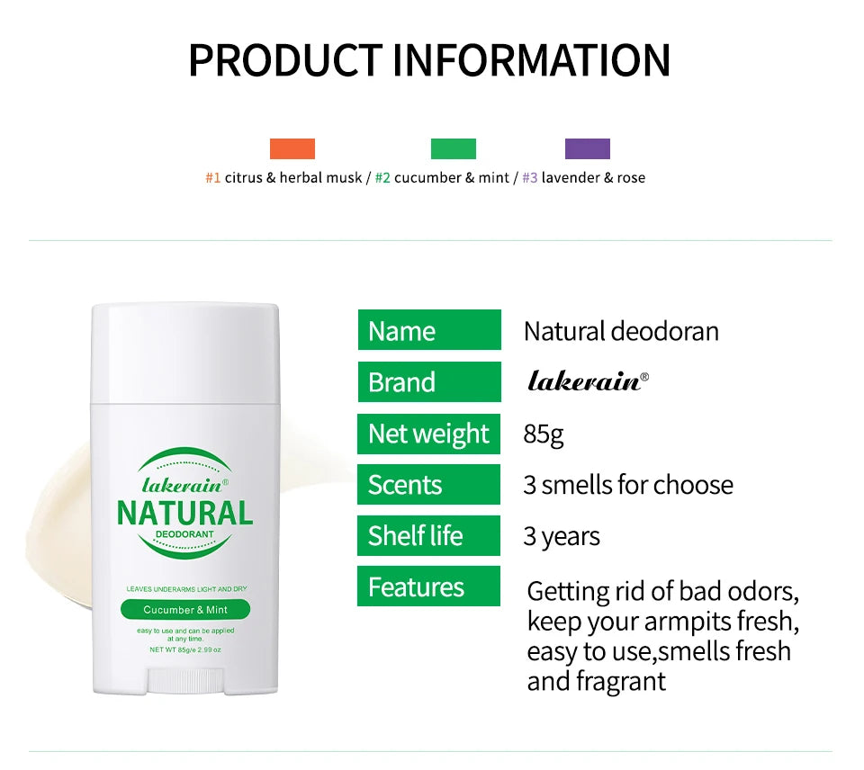 Solid Deodorant Stick Solid Perfume Balm Long-lasting Fresh Fragrance Deodorant Stick for Woman and Man Makeup