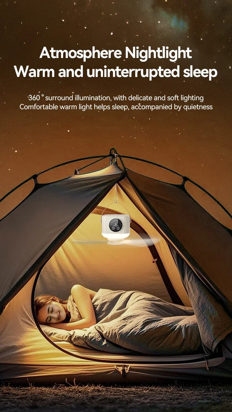 7200mAh Ceiling Fans Portable Camping Fan Tent Air Circulator Cooler Outdoor Rechargeable Electric Fan LED Light Remote Control