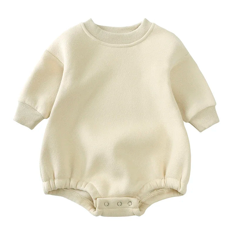 Baby Romper Infant Boy Girl Thick Clothes 6-24M Warm Long Sleeve Newborn Bodysuit Solid Cotton Jumpsuit Soft Winter Clothing