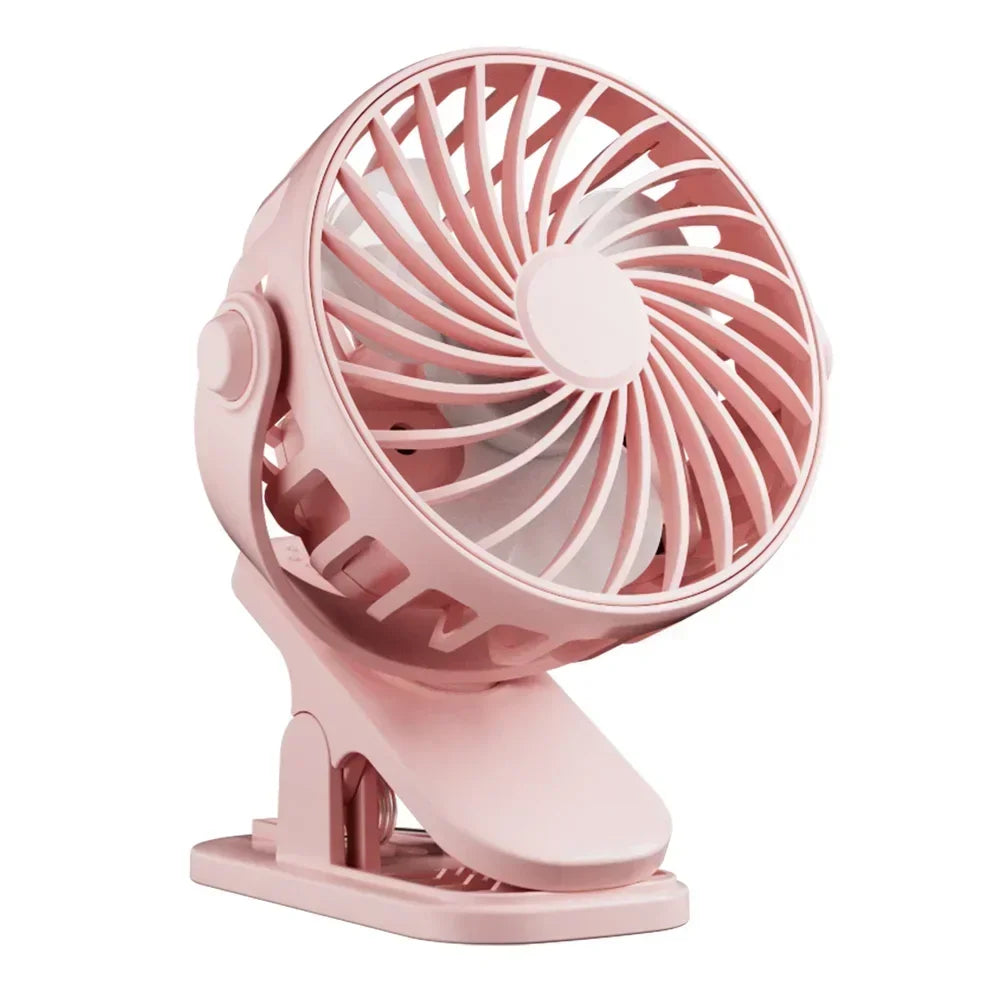 Desktop Clip Fan 3 Speed Quiet USB Mini Cooling Desk Fan 360° Rotate Portable Electric Fan Clip Fans for Strollers Air Cooler