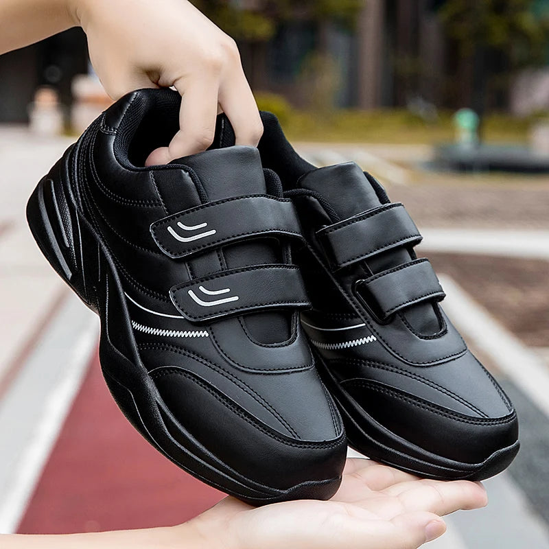 Large Size 48 White Casual Sneakers Men Comfy Leather Lightweight Men's Sports Shoes Outdoor Non-slip Walking Shoes Man Trainers