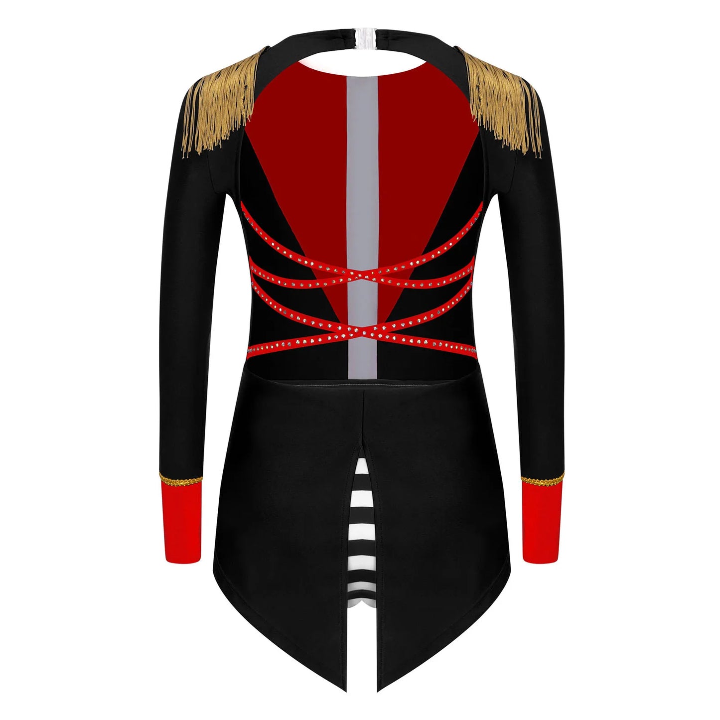 Halloween Costume Romper Circus Ringmaster Cosplay Carnival Party Shiny Sequins Leotard Dress Drum Majorette Magician Dress Up
