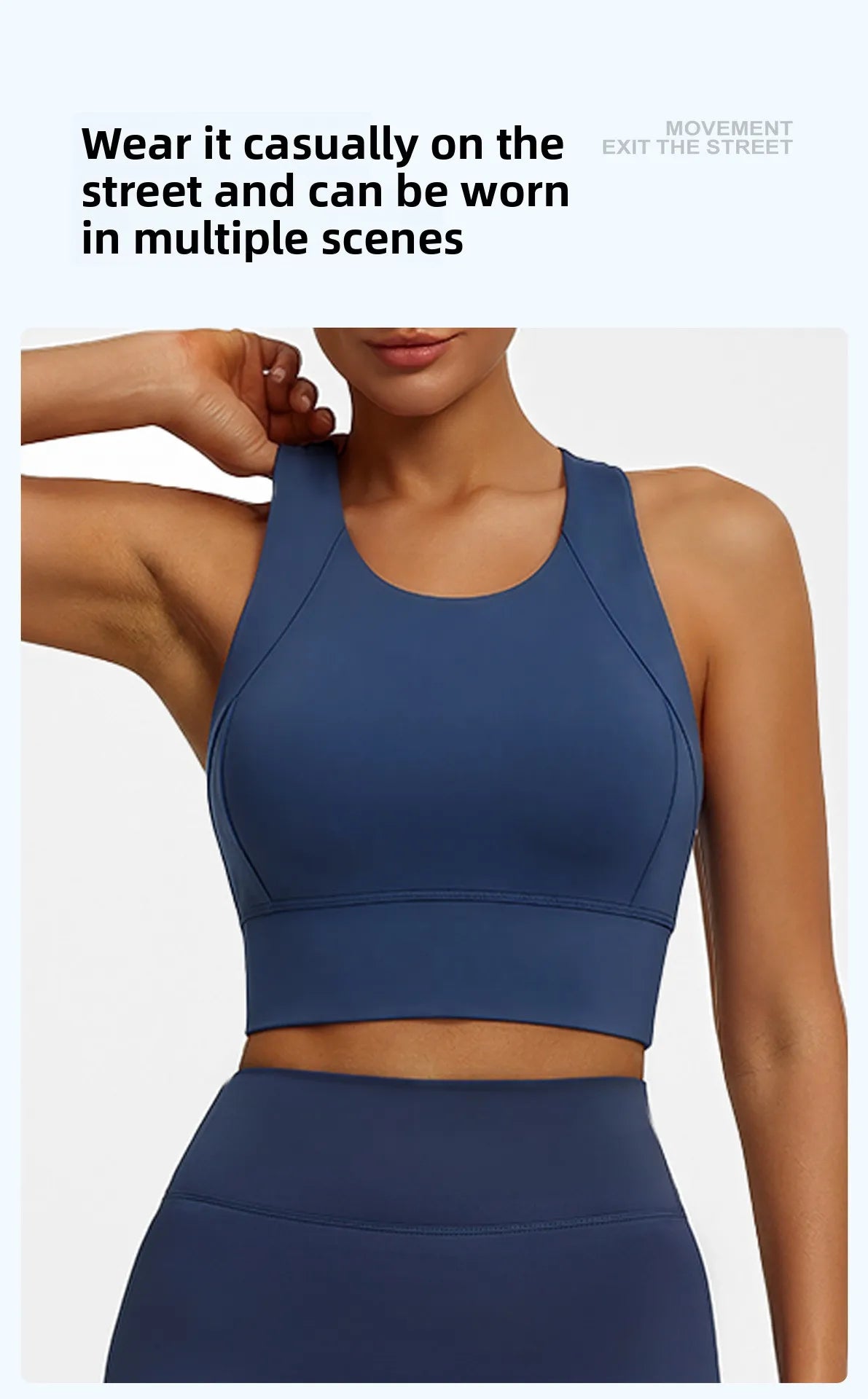 New Women's Sports Yoga Tank Top Halter Neck, Sexy Running Bra with Built-in Pads High-Intensity Shock-Absorbing Bra Tennis L