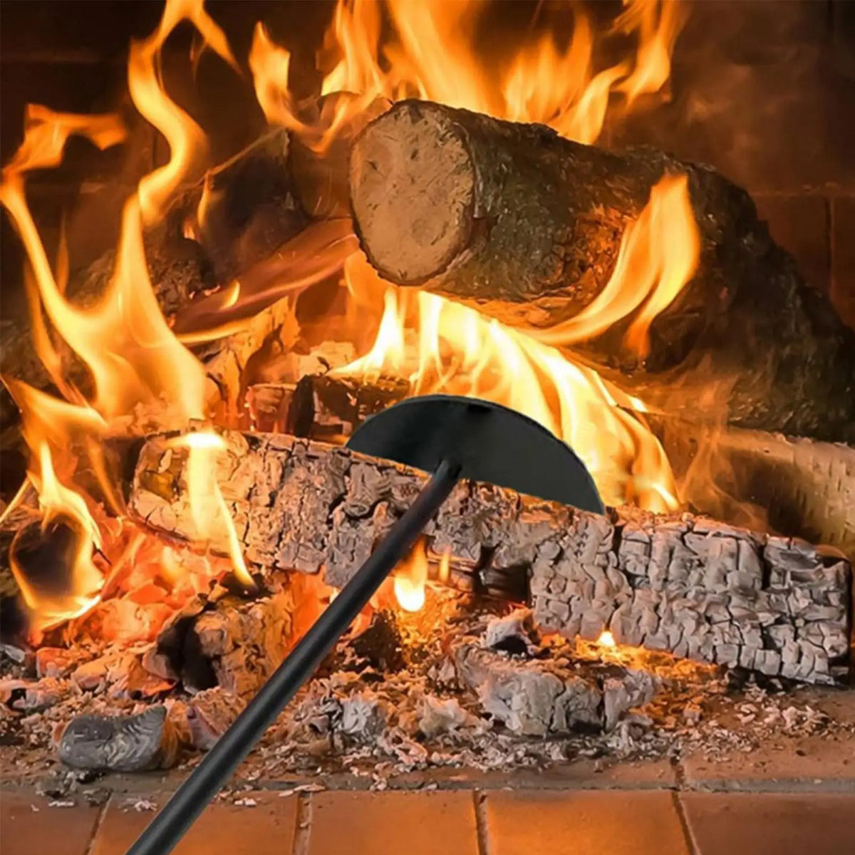 Heavy Duty Charcoal Rake Grill Cleaning Tool Long Handle Scoop Shovel For BBQ Outdoor Stove Wood Burner Oven Accessories