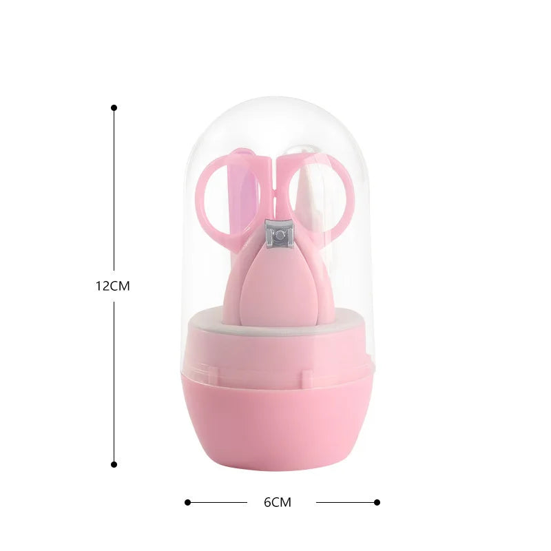 Newborn Baby Nail Scissors Kid Safe Portable Nail Clipper Trimmer Tweezer with Box Baby Nail Care Tools Children Manicure Kit