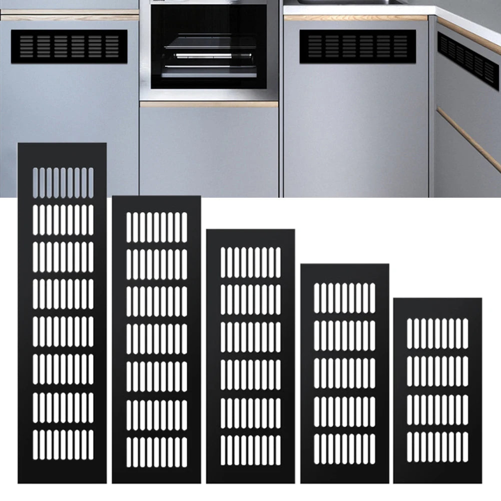 60mm Aluminium Rectangular Cabinet Wardrobe Air Vent Grille Ventilation Cover