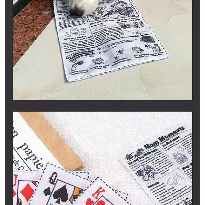 2026 New Pet Dog Sound Toys, Bite-resistant, Self-lifting Boredom Artifact, Sound Newspaper, J, Q, K, Sound Paper Toy Supplies.