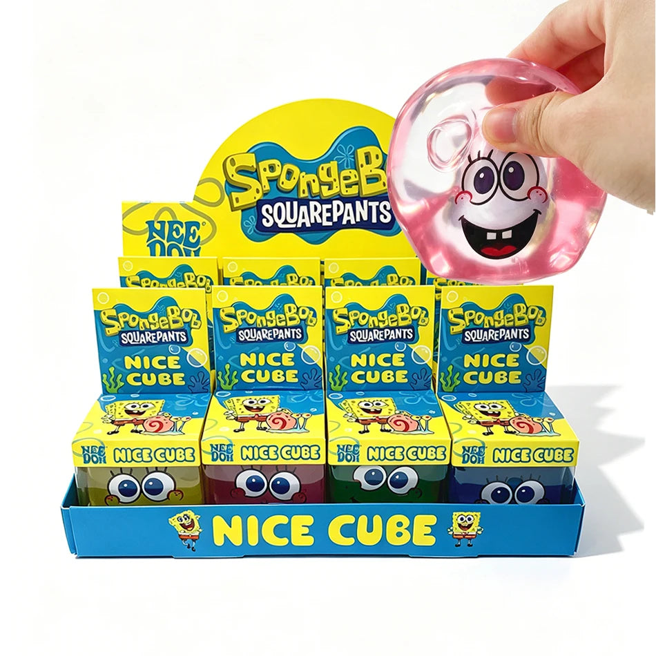 Squishy In Stock SpongeBob Squishy Stress Relief Cube Toy, Malt Sugar Slow Rebound Squeeze Fidget Toy Birthday Gift