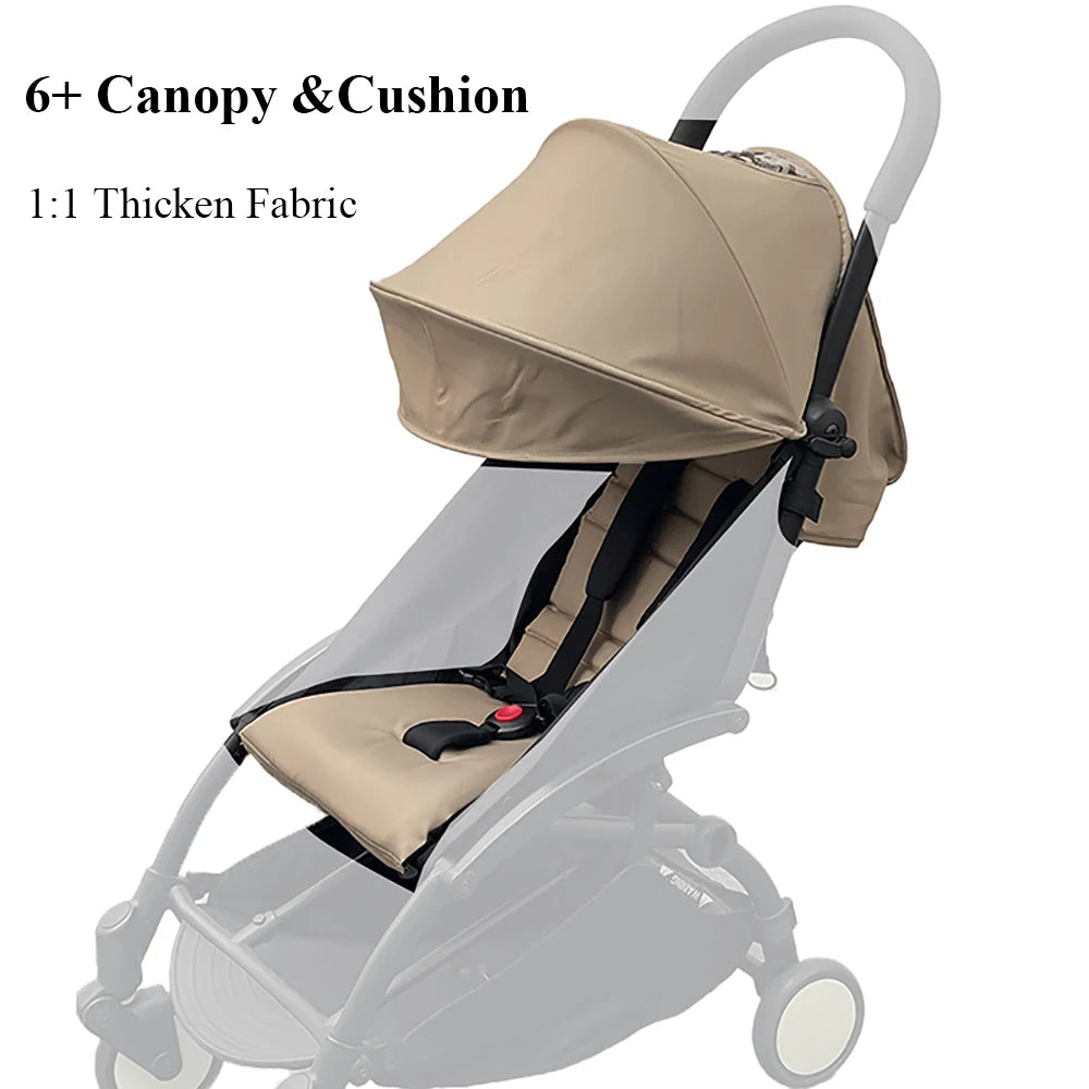 Baby Stroller Accessories 2pcs/set 6+ Sunshade&Mattress Fit for Yoyo/Yoyo3 Thickening UPF50+ Waterproof Canopy With Seat Liner