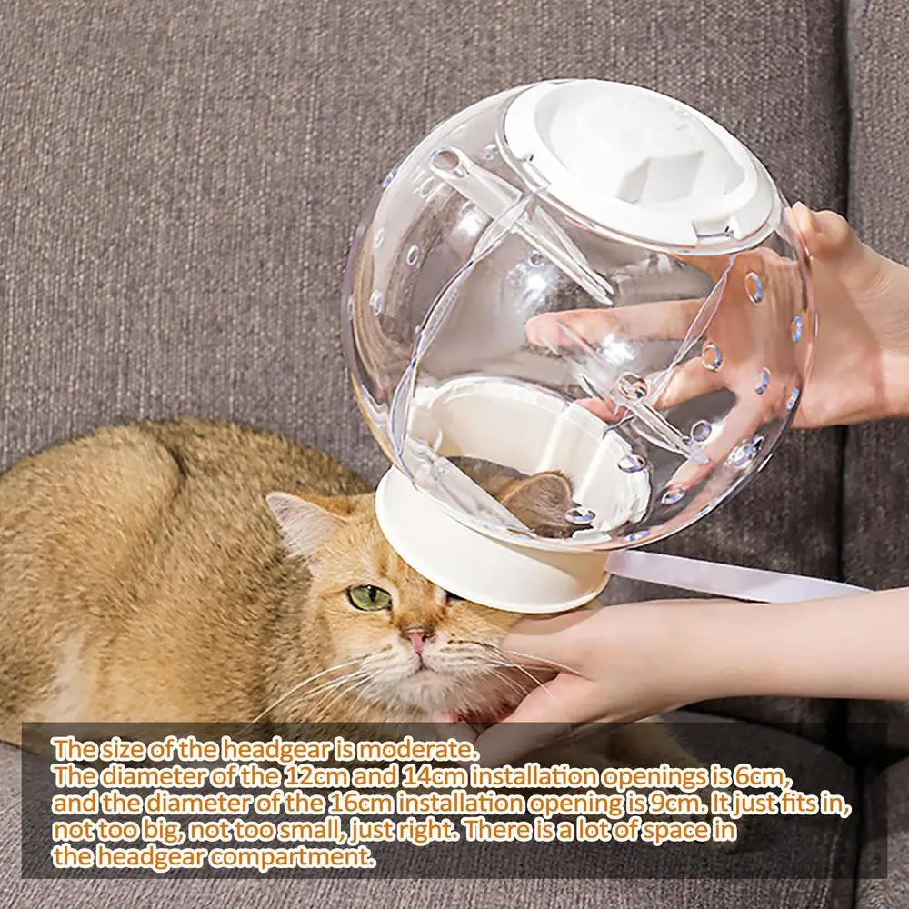 Cat Muzzle With Nail Clippers Trimmer Set Large Cat Astronaut Helmet Cat Grooming Mask Anti Bite Breathable Muzzle For Grooming
