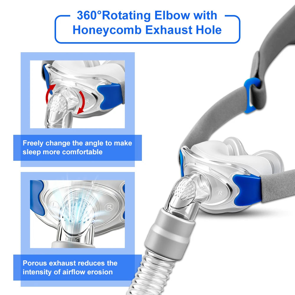 All-in-One P10 CPAP Nasal Pillow Replacement Kit AirFit P10 CPAP Nasal Pillow Set with Headgear 3 Cushions Tubing & Frame System