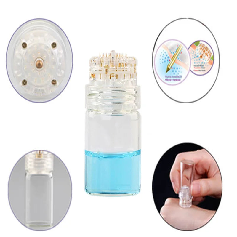 Hydra 20 Needle 0.25mm Titanium 64 pin Tips Sterile Packaged Reusable Bottle Hydra.Roller Stamp Serum Applicator