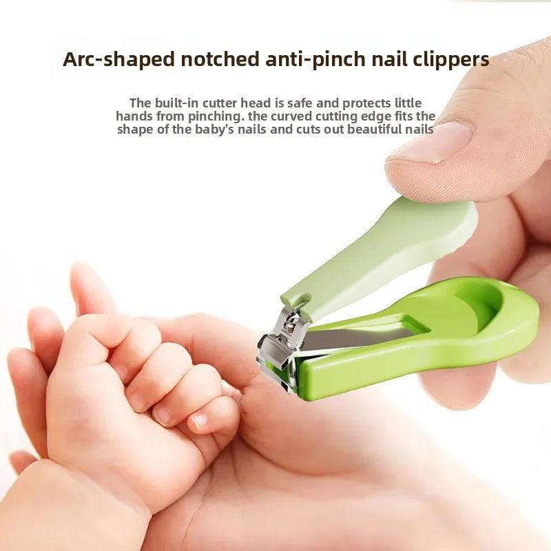 Baby Nail Clipper Set - Newborn-Safe Nail Scissors,Anti-Pinch Skin Nail Cutter Kit, Gentle Precision Grooming Tools for Infants