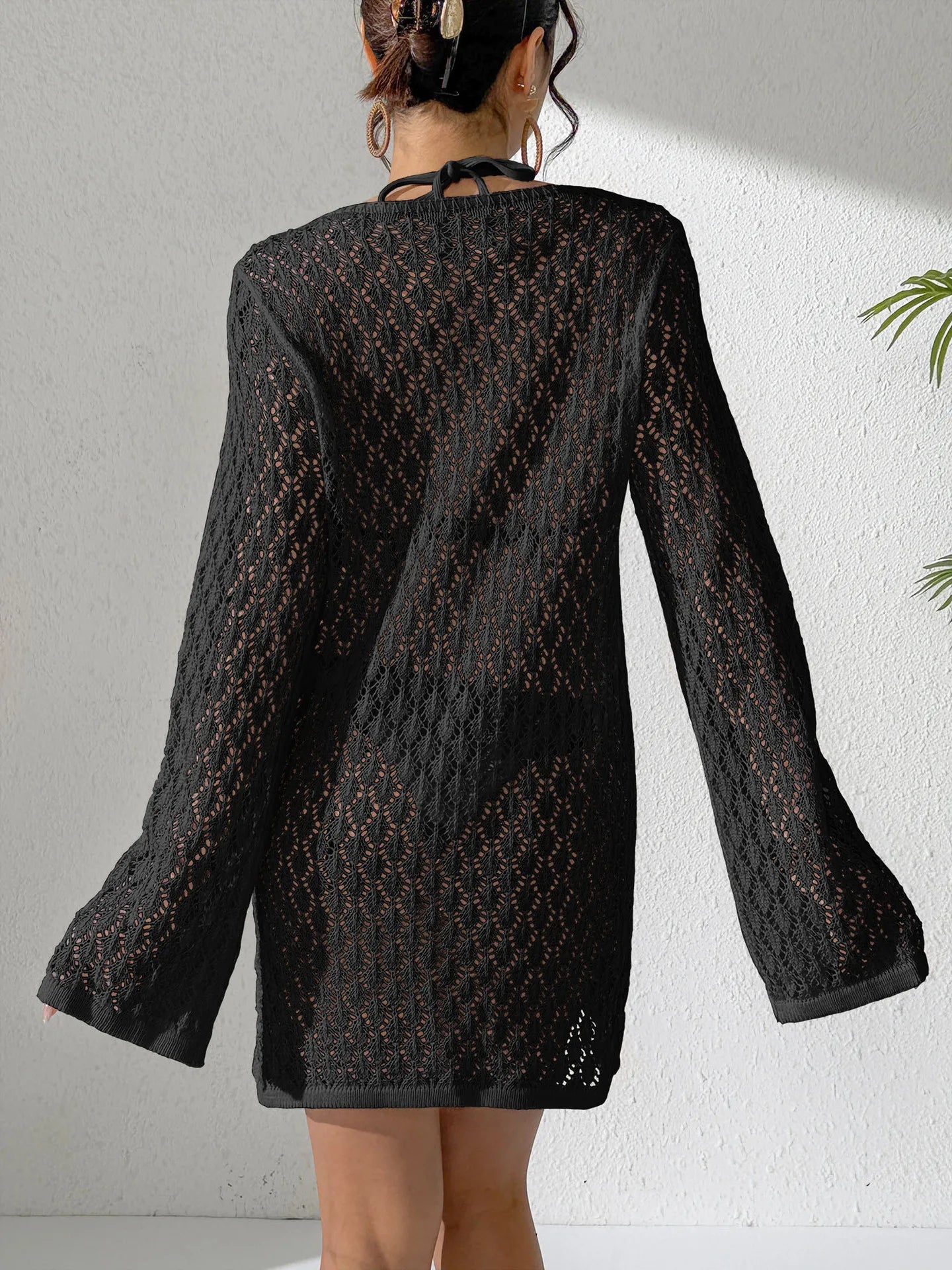 Beachwear Cover Up Ladies Beach Dress Fashion Swimwear For girls Woman Hollow Knitted Bikini Sexy Swimsuit Summer Coverups