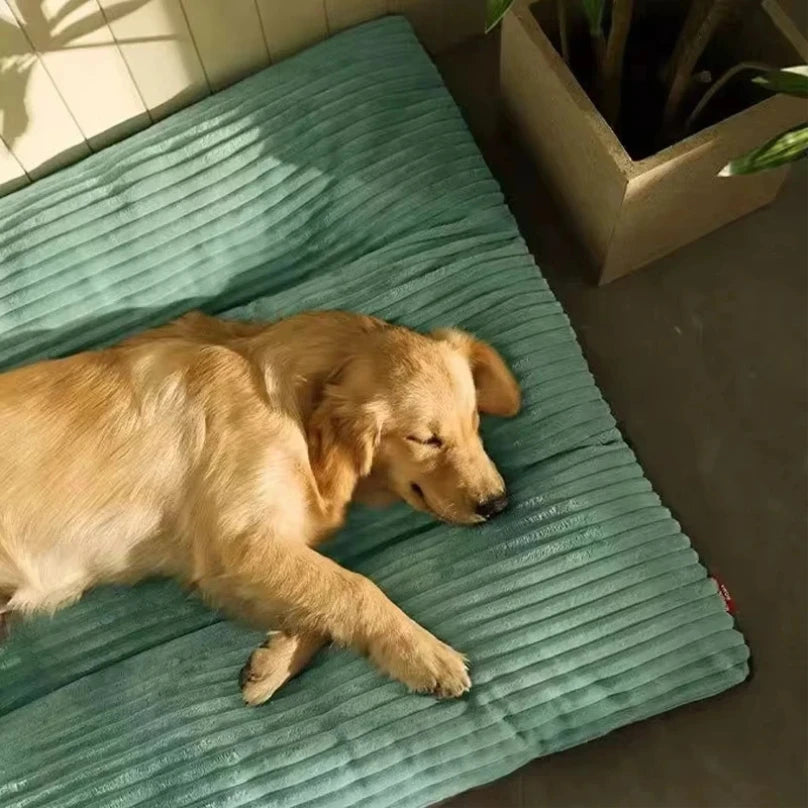 Winter Warm Pet Dog Bed Corduroy Dog Sleeping Mat Soft Pet Mat for Small Medium Large Dogs Detachable Washable Puppy Bed Retail
