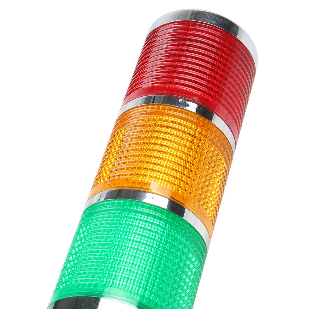 1-3 color LTA Vertical Industrial Multilayer Stack light Lamp Signal Tower Alarm caution light Flash Industrial Tower LED Silver