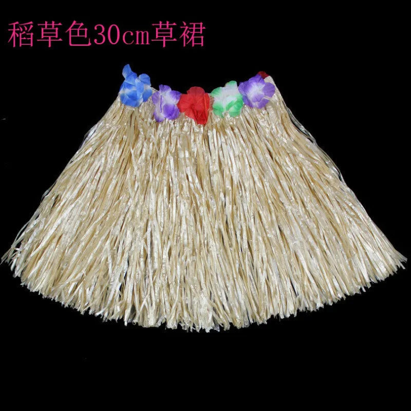 Halloween length30cmHula dance costume with garland for performance, Hawaiian children's hula outfit