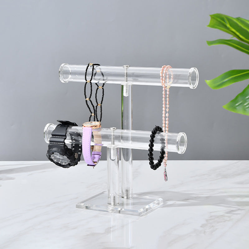 Clear Acrylic Bracelet Holder Stand Jewelry Display Organizer Shelf for Necklaces and Bracelets  Jewelry Packaging & Display