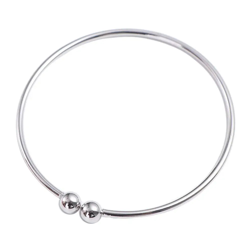 Classic Wholesale Silver Plated Bracelet Mens/Womens Fashion Jewelry Adjustable Bangles