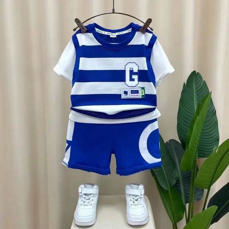Baby Summer Clothes Boy Sports Sets Kids Loungewear Fashion Outfits Children T-shirts+Shorts 2Pcs Short Sleeves Top Pants Suits