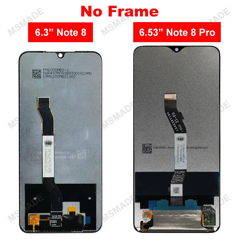 AAA Super IPS For Xiaomi Redmi Note 8 Pro M1906G7I Display With Frame Digitizer LCD Replacement Pantalla For Redmi Note 8 LCD