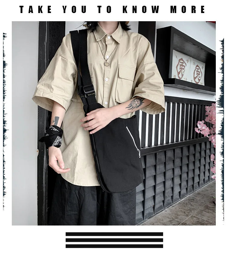 Multifunctional Cargo Vest Chest Bag Men Women Street Hip Hop Backpack Multi-purpose Wearable Crossbody Bags