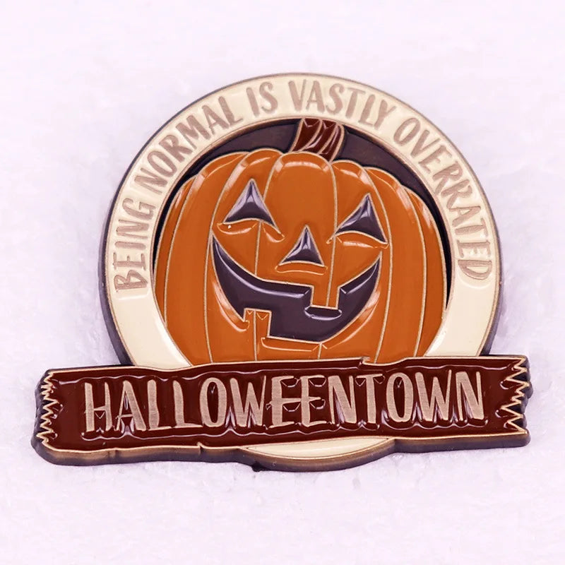 Popular Halloween Costume Accessories Horror Ghost Skull Pumpkin Pin Metal Badge Holiday Jewelry Gift Wholesale