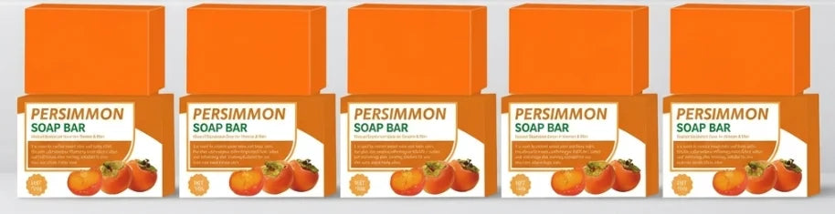 Handmade Persimmon Soap 100g  Essential Oil Deep Cleaning Body Soap Fragrance for Hygienic Cleanliness