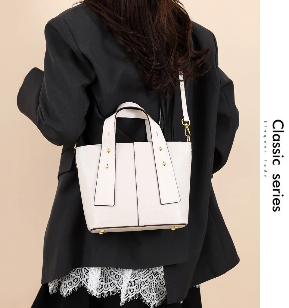 100% Genuine Leather Handbags for Women Fashion Small Shoulder Bag Ladies Cowhide Crossbody Bag Luxury Messenger Bags Designer