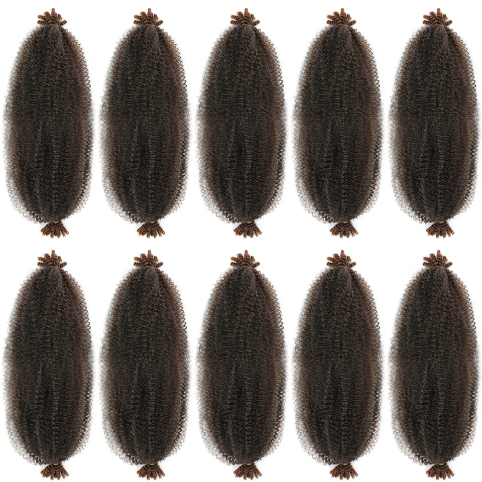 Marley Twist Braiding Hair Ginger Burgundy Ombre Brown Black Springy Afro Twist Hair PreFluffed Spring Twist Kinky Braiding Hair