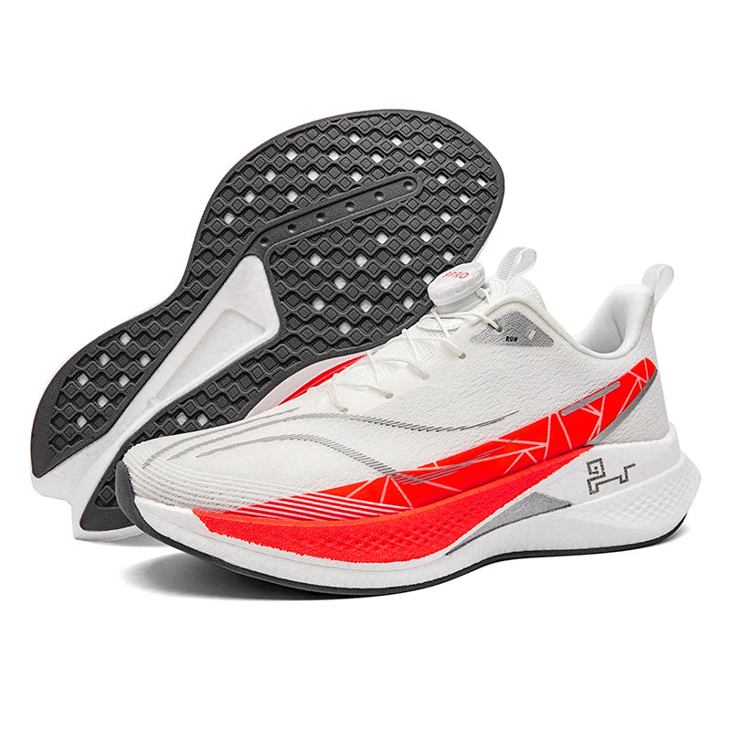 Carbon Plate Running Shoes Ultra Lightweight Soft Breathable Mesh Daily Training Sneakers Shock Absorbing for Men Women Jogging