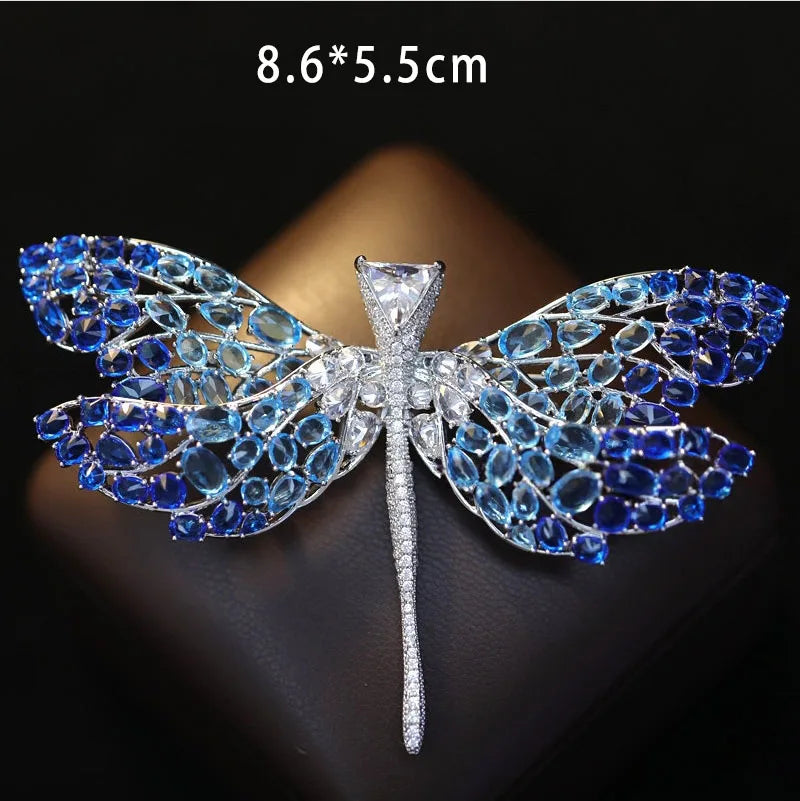2026 Woman Brooches Luxury Designer Rose Butterfly Dragonfly Vase Bow Broche Pin Micro-inlaid Zircon Elegant Coat Accessories