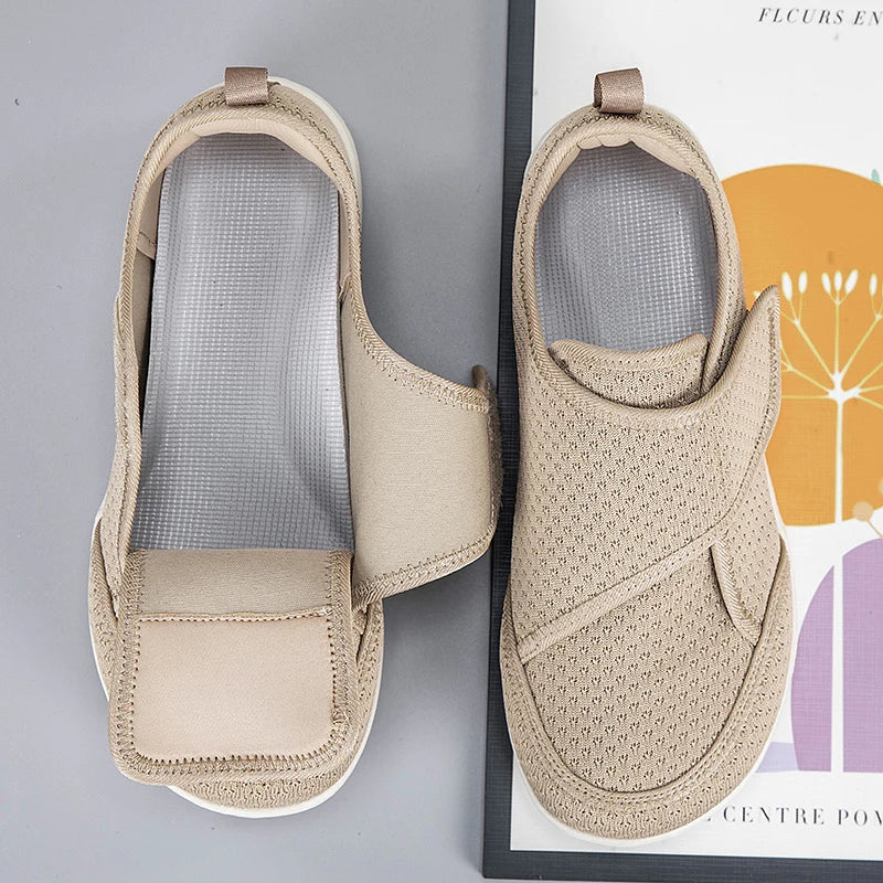 Men Women Open Shoes for Elderly Adjustable Diabetic Shoes Swollen Foot Fat Wide Hallux Valgus Bunion Orthopedics Thumb Eversion