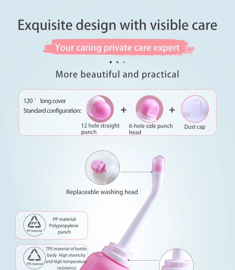 Portable Bidet Private Parts Flushing Device Baby Butt Cleaner Confinement Pregnant and Lying-in Women's Perineum Body Bidet