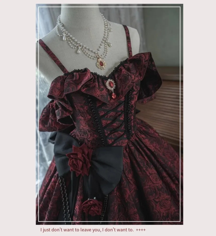 Coalfell New Lolita Princess Dress Elegant Party Gown Luxury Lolita Ball Gown Flower Wedding Dress