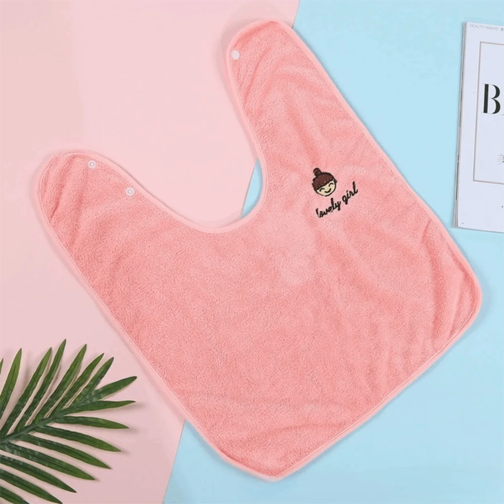 New Soft Baby Bibs Adjustable Snaps Water Absorbent Children's Washcloth Skin Friendly Toddler Face Towel for Feeding Eating