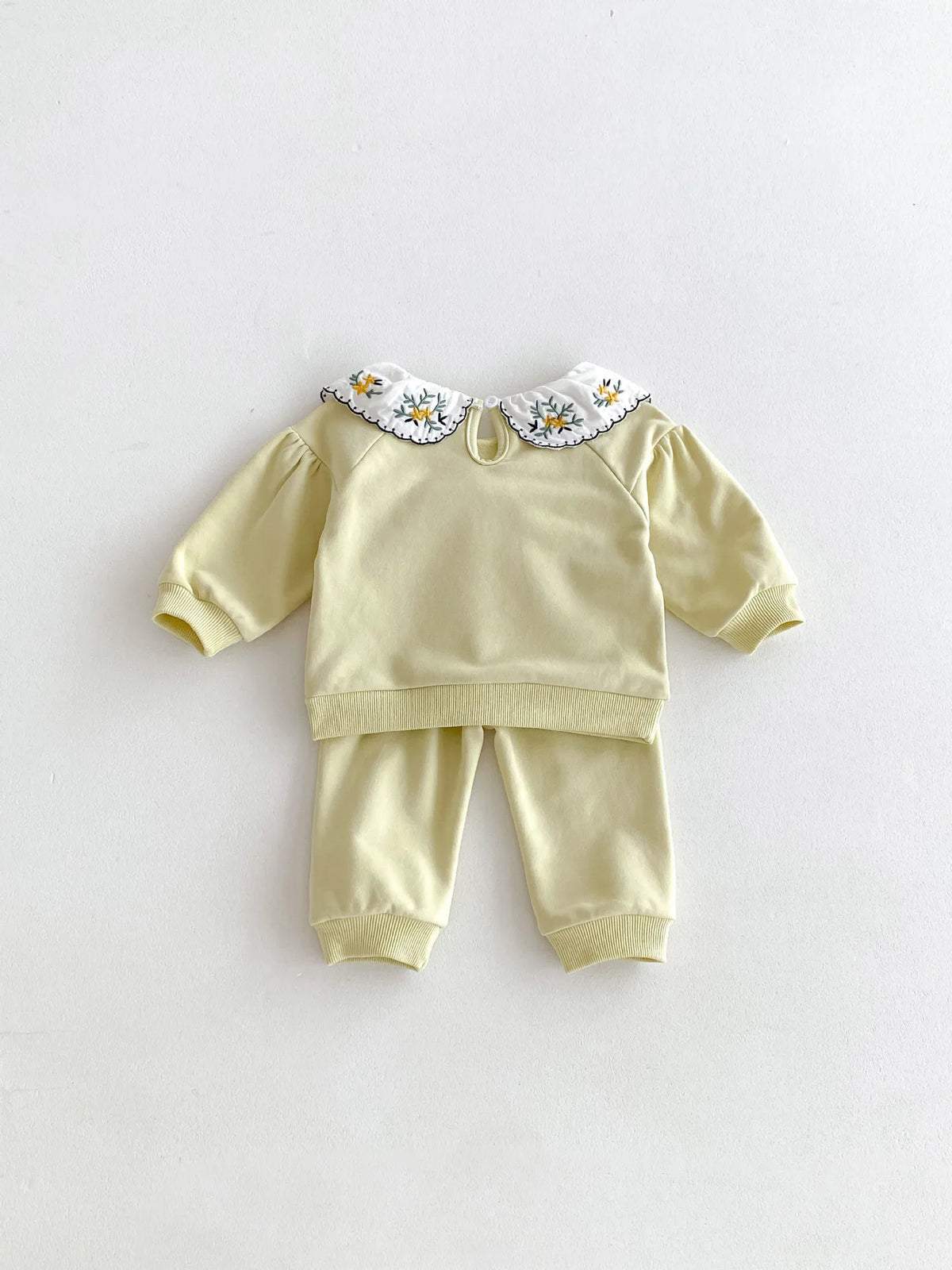 2025 Infant Toddler Fall Clothes Set: Girls' Stylish Two-Piece Pullover Sweatshirt and Pants Set for Baby Girls Outing