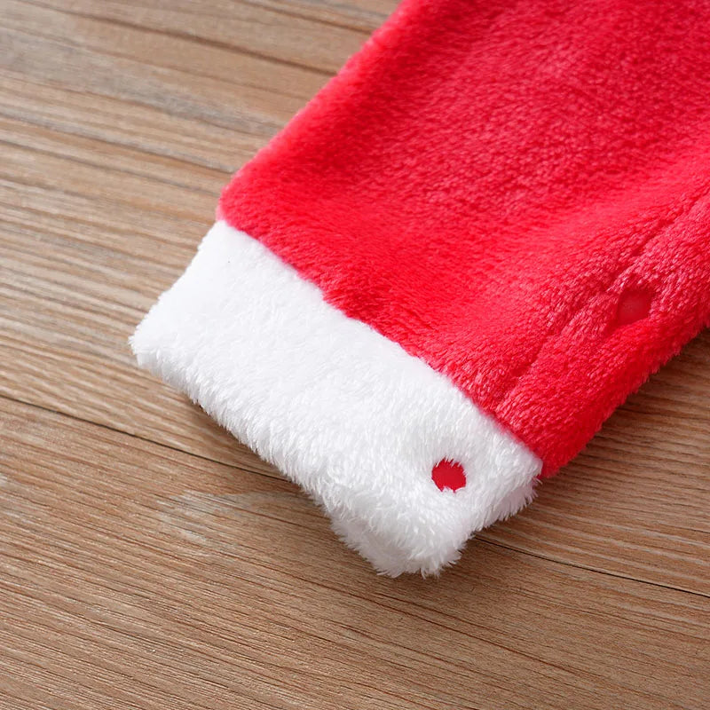 Newborn Baby Romper 3pcs Winter Christmas red Clothes + Hat comfort long sleeve Unisex Baby Bodysuits 0-18M Boy Girl Clothes