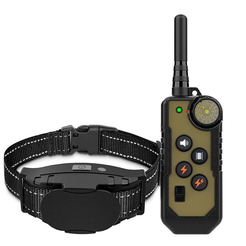 Electric Dog Training Collar Rechargeable Training Dog Collar With Shock Vibration Sound Waterproof Pet Remote Control Collar
