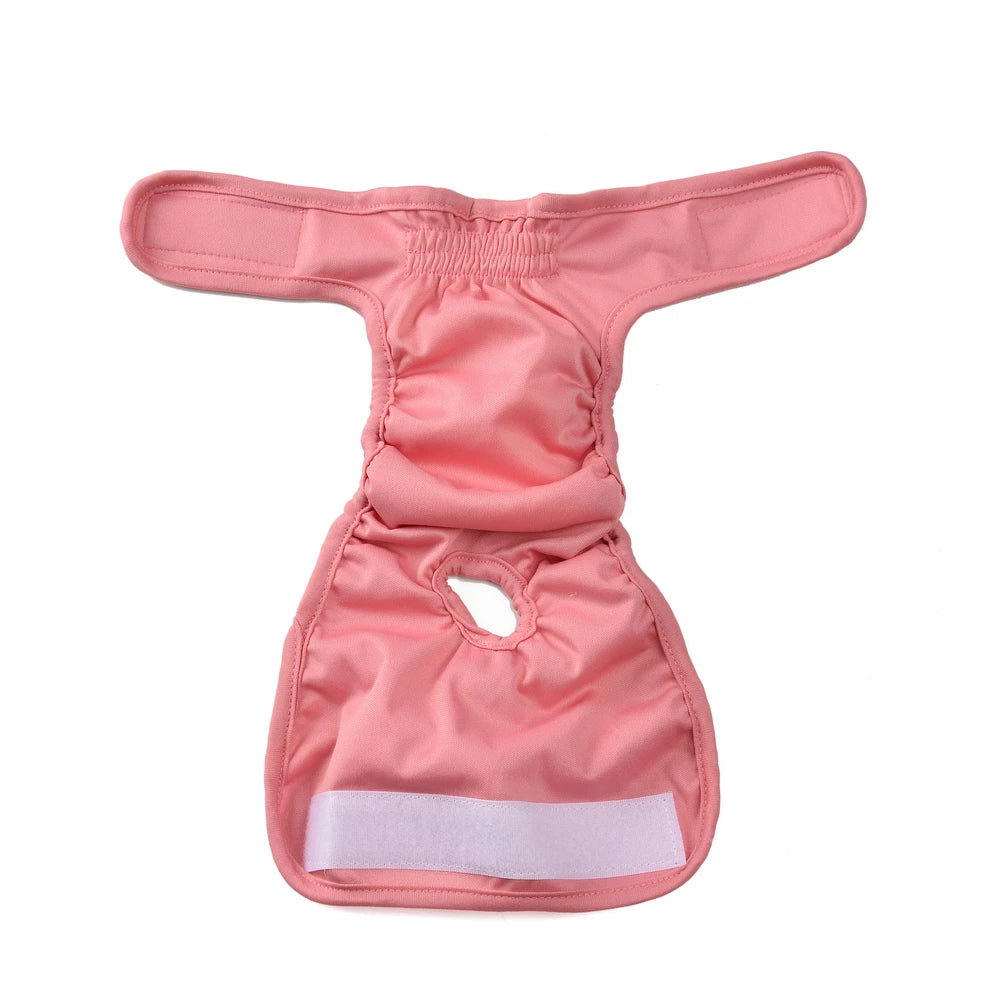 3pcs Female Dog Diapers Washable Reusable Puppy Nappies Physiological Pants Adjustable Pet Sanitary Panties Short for Girl Dogs