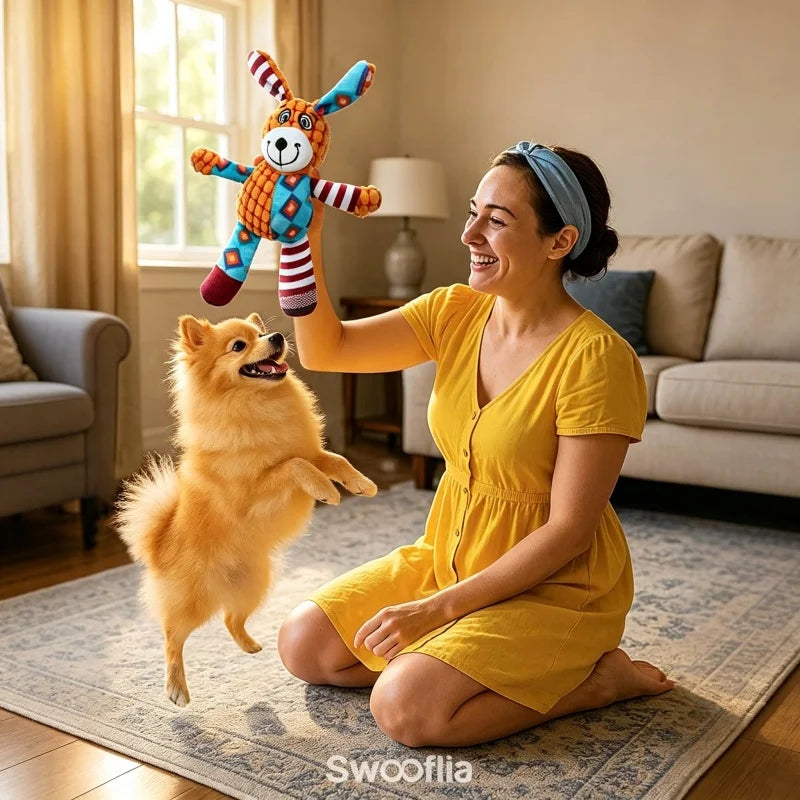 Pet Plush Squeaky Toy Durable Bite Resistant Soft Stuffed Vocal Chew Toys For Dog Puppy Cat Interactive Training Pet Supplies