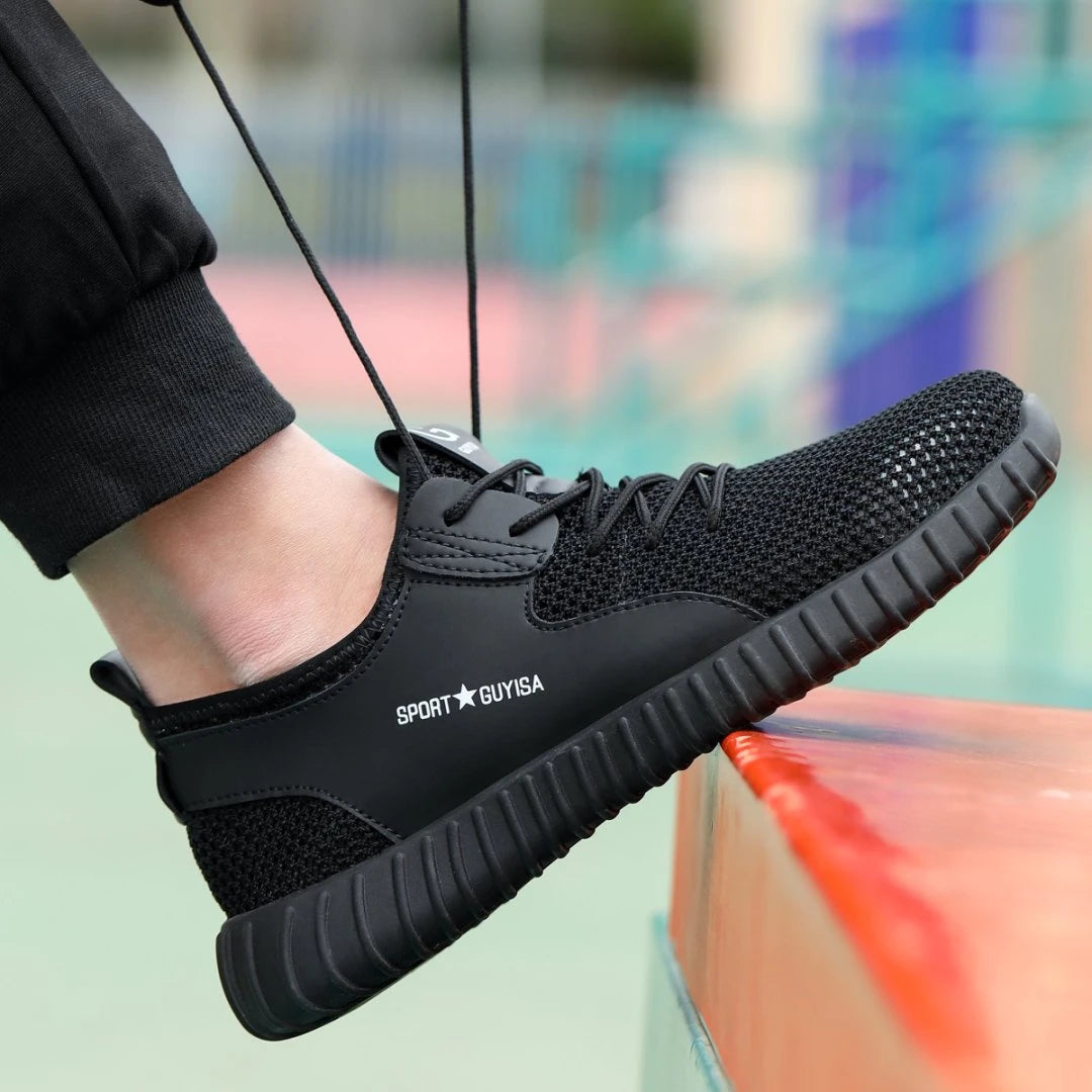 Summer Safety Shoes Mesh Work Shoes Lightweight Safety Sneaker For Men Breathable Protective Work Sneakers Steel Toe Shoes Man