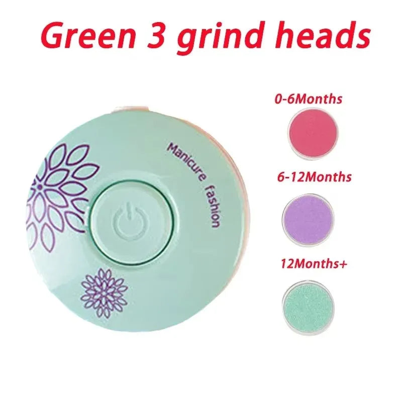 Electric Baby Nail Trimmer Kid Nail Polisher Tool Infant Manicure Scissors Baby Hygiene Kit Baby Nail Clipper Cutter For Newborn